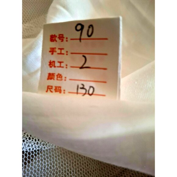 Vtg Girls Floral Tapestry Dress With Sheer Bodice & Navy Satin Puff Sleeves - Picture 14 of 15